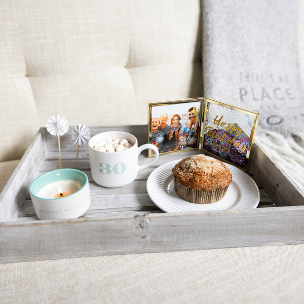 Pavilion Gift Company 30 Stacking Mug And Candle Set 100% Soy Wax Scent: Tranquility