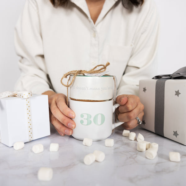 Pavilion Gift Company 30 Stacking Mug And Candle Set 100% Soy Wax Scent: Tranquility