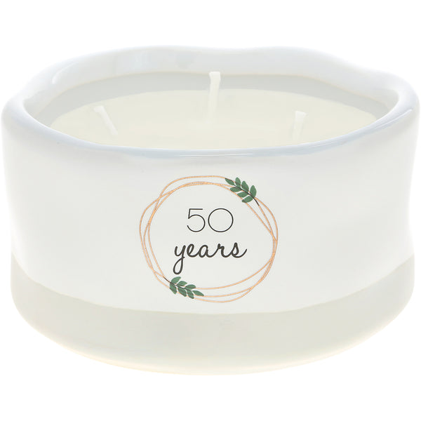 pavilion gift company 50 Years 8 oz - 100% Soy Wax Reveal Candle Scent: Tranquility