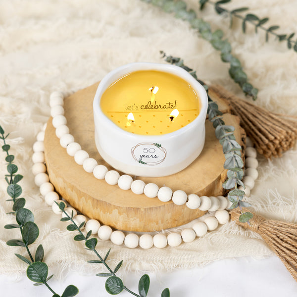 Pavilion Gift Company 50 Years 8 Oz - 100% Soy Wax Reveal Candle Scent: Tranquility