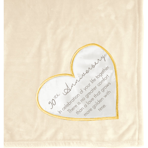 pavilion gift company 50th Anniversary 50" x 60" Royal Plush Blanket