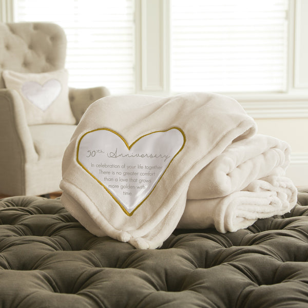 Pavilion Gift Company 50th Anniversary 50" X 60" Royal Plush Blanket