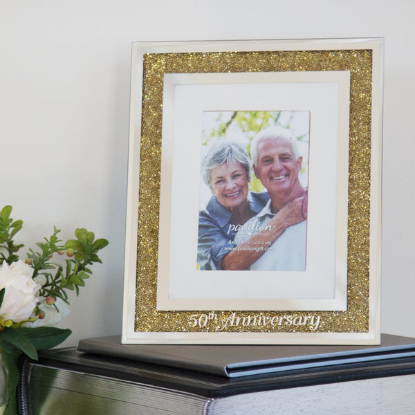 Pavilion Gift Company 50th Anniversary 9" X 11" Frame (Holds 4" X 6" Photo)