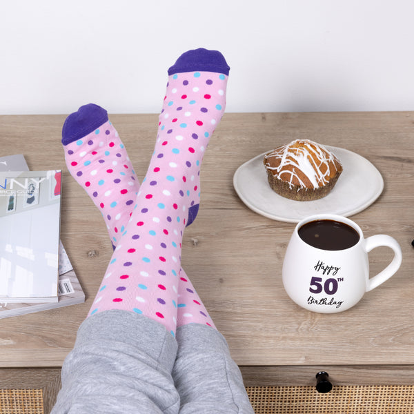 Pavilion Gift Company 50th Birthday 15.5 Oz Mug And Sock Set