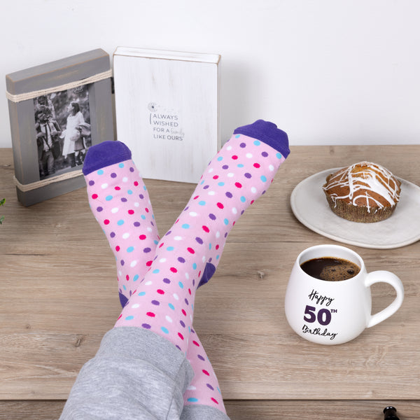 Pavilion Gift Company 50th Birthday 15.5 Oz Mug And Sock Set