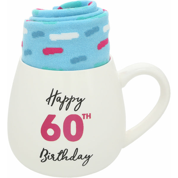 pavilion gift company 60th Birthday 15.5 oz Mug and Sock Set