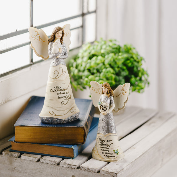 Pavilion Gift Company 65th Birthday 6" Angel Holding Heart