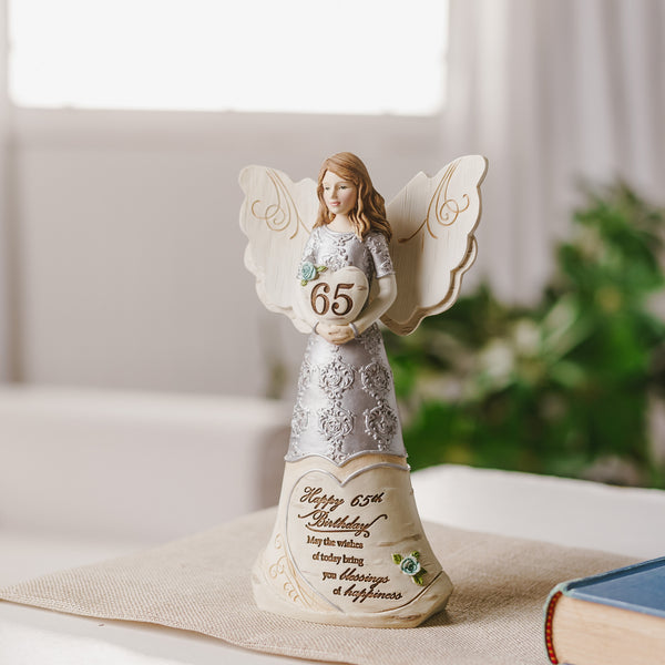 Pavilion Gift Company 65th Birthday 6" Angel Holding Heart