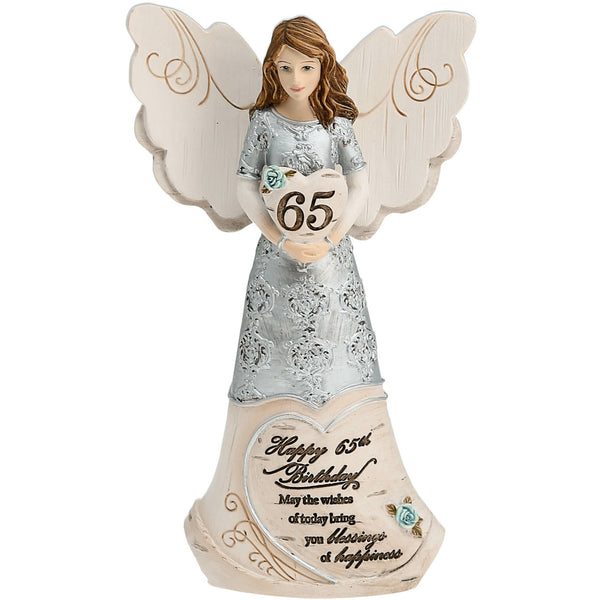 pavilion gift company 65th Birthday 6" Angel Holding Heart