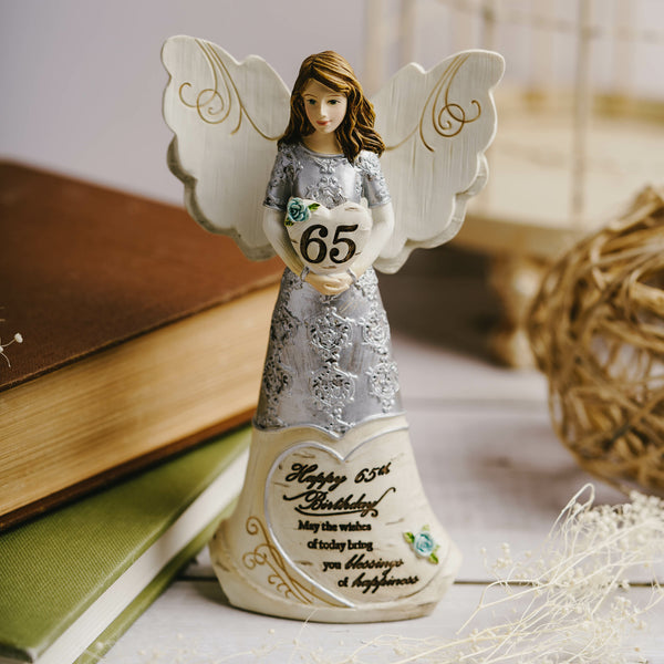 Pavilion Gift Company 65th Birthday 6" Angel Holding Heart