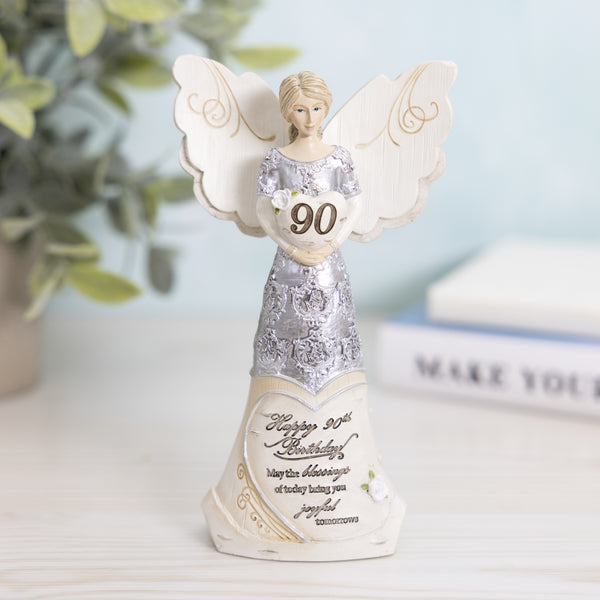 Pavilion Gift Company 90th Birthday 6" Angel Holding Heart
