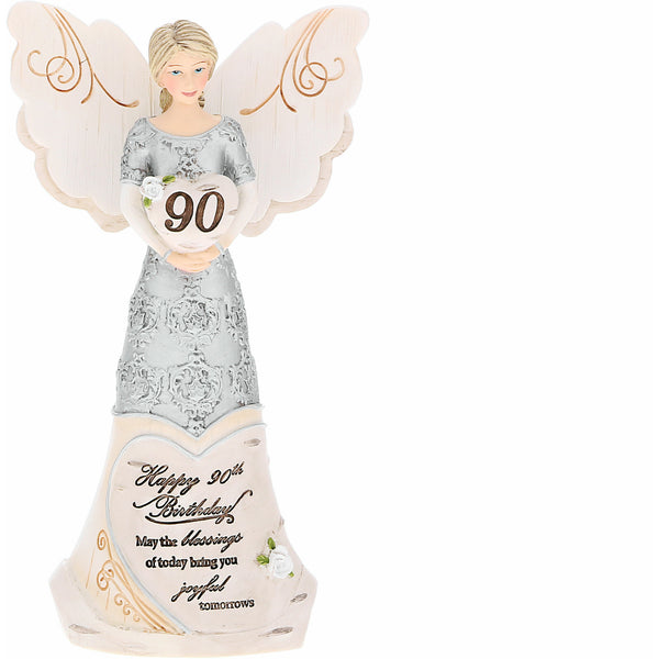 pavilion gift company 90th Birthday 6" Angel Holding Heart