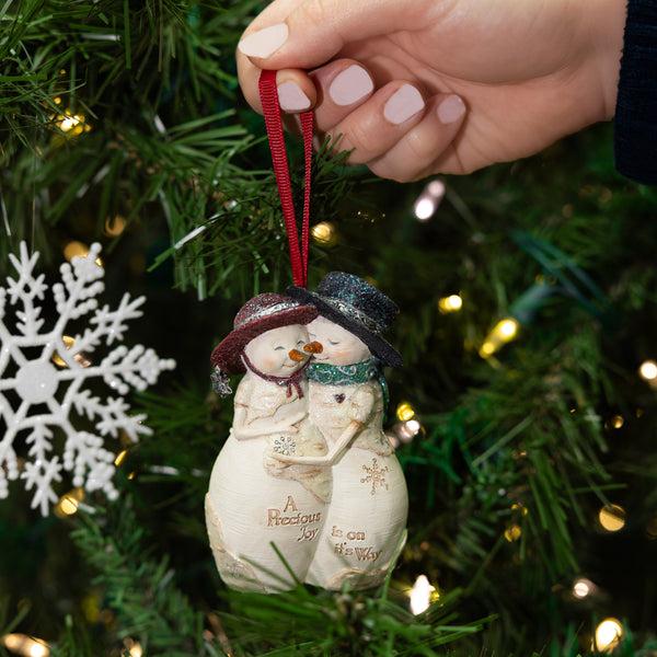 Pavilion Gift Company A Precious Joy 4" Snowcouple Ornament