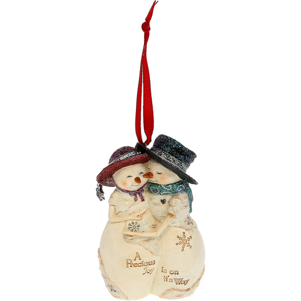 pavilion gift company A Precious Joy 4" Snowcouple Ornament