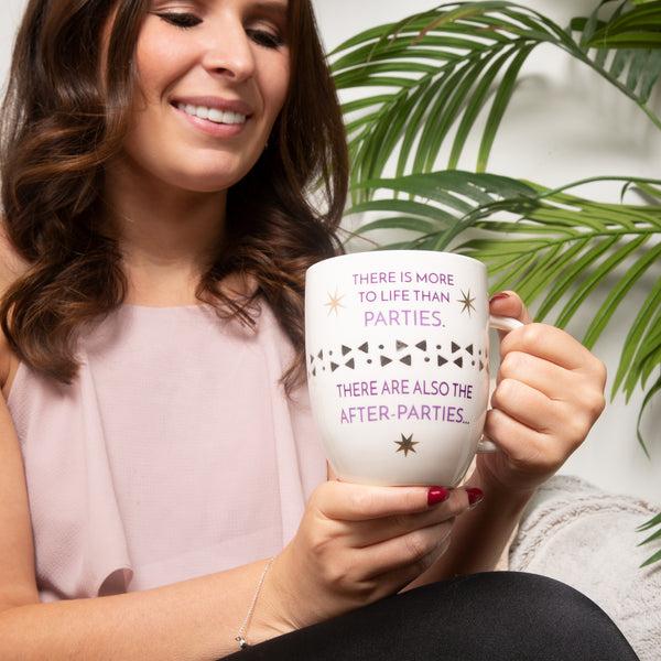 Pavilion Gift Company After Parties 24 Oz Pierced Porcelain Cup