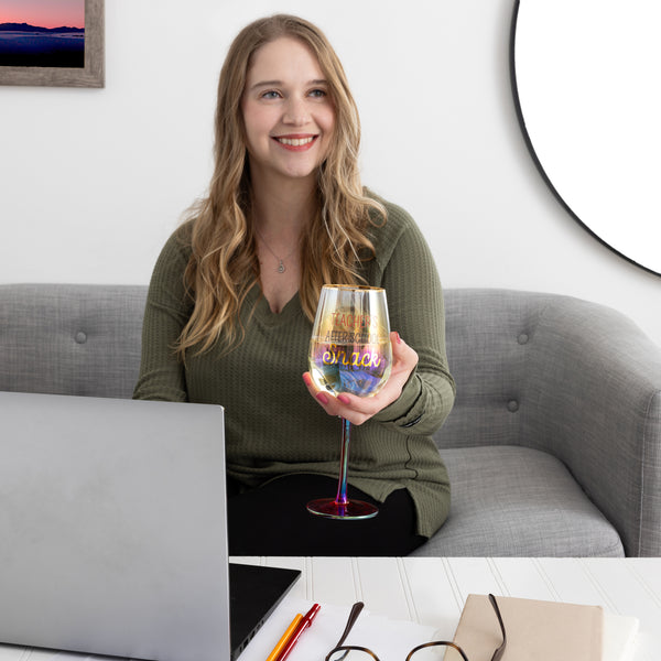 Pavilion Gift Company After School Snack 16 Oz Wine Glass