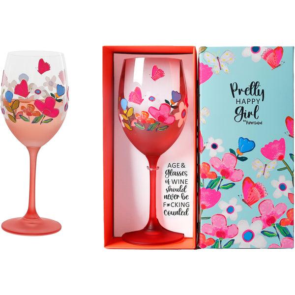 pavilion gift company Age & Wine Gift Boxed 18 oz Wine Glass