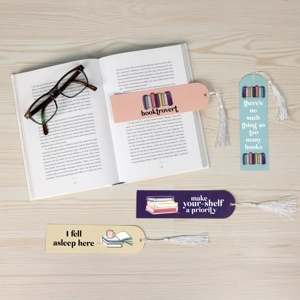 Pavilion Gift Company All Booked Up Bookmark Gift Set - Set Of 4