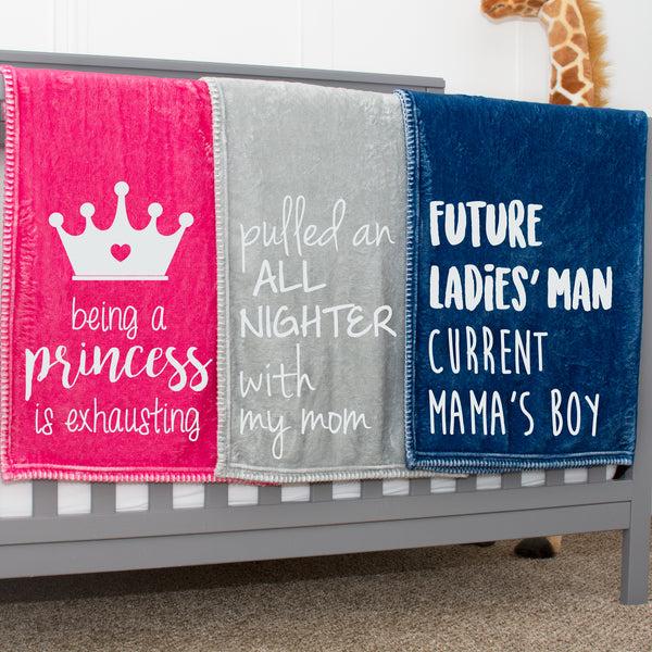 Pavilion Gift Company All Nighter 40" X 50" Royal Plush Toddler Blanket