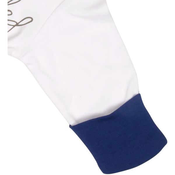 Pavilion Gift Company All Nighter 6-12 Months Navy Trimmed Sleeper