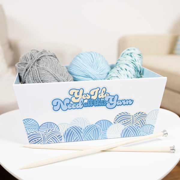 Pavilion Gift Company All This Yarn Collapsible Storage Bin