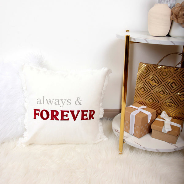 Pavilion Gift Company Always & Forever 18" Throw Pillow Cover