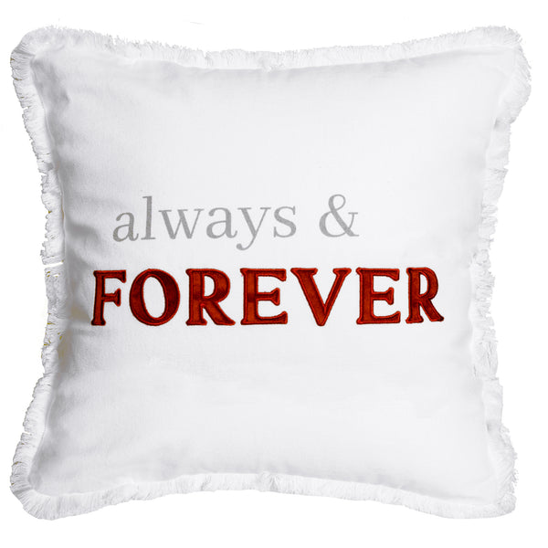 pavilion gift company Always & Forever 18" Throw Pillow Cover