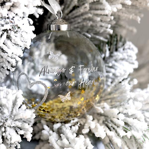 Pavilion Gift Company Always & Forever 4" Glass Ornament