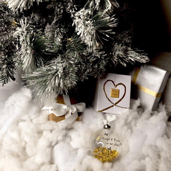 Pavilion Gift Company Always & Forever 4" Glass Ornament