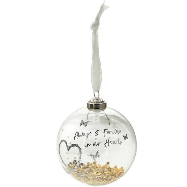 pavilion gift company Always & Forever 4" Glass Ornament