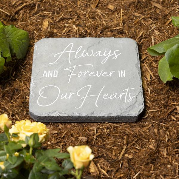 Pavilion Gift Company Always & Forever 7.75" X 7.75" Garden Stone