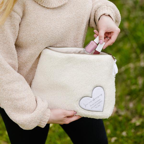 Pavilion Gift Company Amazing 10" X 8" Sherpa Cosmetic Bag