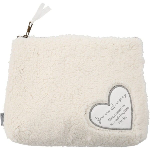 pavilion gift company Amazing 10" x 8" Sherpa Cosmetic Bag