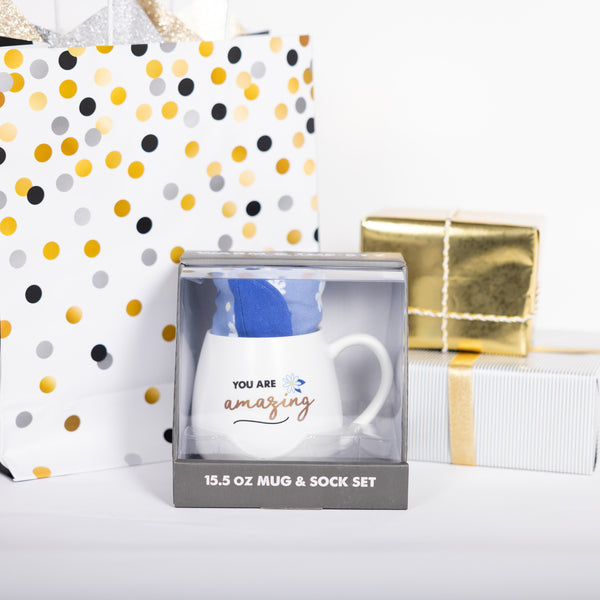 Pavilion Gift Company Amazing 15.5 Oz Mug And Sock Set