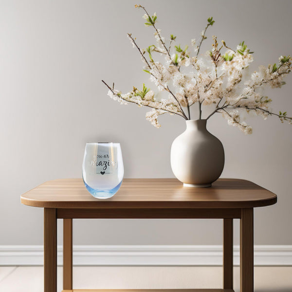 Pavilion Gift Company Amazing 18 Oz Stemless Glass & Sock Set