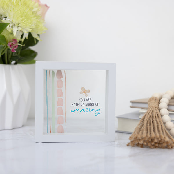 Pavilion Gift Company Amazing 5" X 5" Framed Glass Plaque