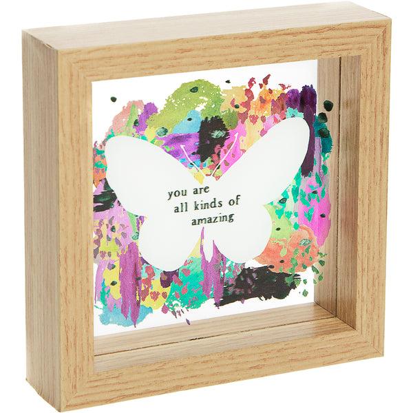 pavilion gift company Amazing 5" x 5" Framed Glass Plaque