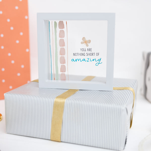 Pavilion Gift Company Amazing 5" X 5" Framed Glass Plaque