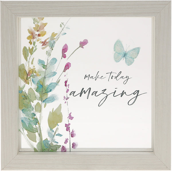 pavilion gift company Amazing 5" x 5" Framed Glass Plaque