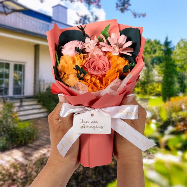 Pavilion Gift Company Amazing Coral Preserved Floral Bouquet