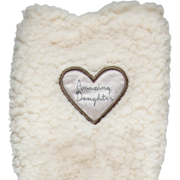 Pavilion Gift Company Amazing Daughter One Size Fits Most Sherpa Slipper