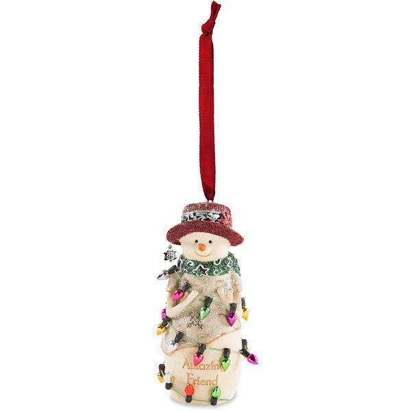 pavilion gift company Amazing Friend 4" Snowman Ornament