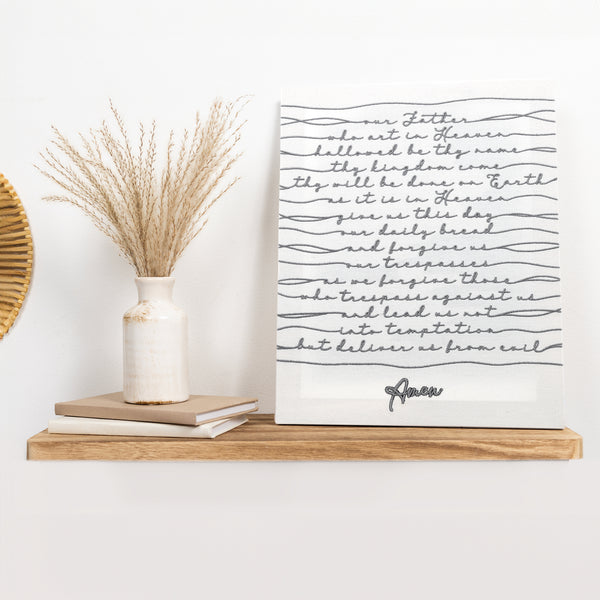 Pavilion Gift Company Amen 12" X 15" Embroidered Plaque