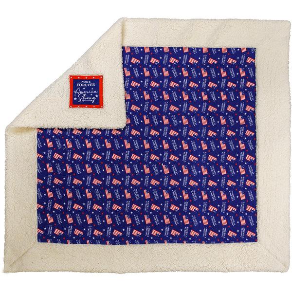 pavilion gift company America Strong 45" x 50" Sherpa Blanket