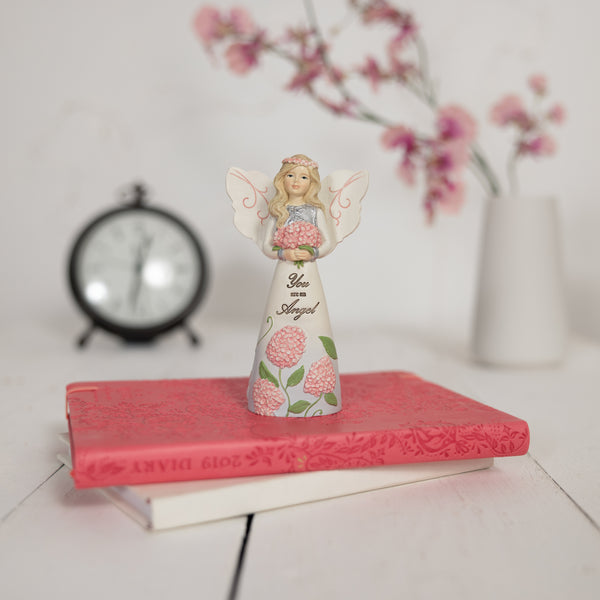 Pavilion Gift Company An Angel 5" Angel Holding Hydrangeas