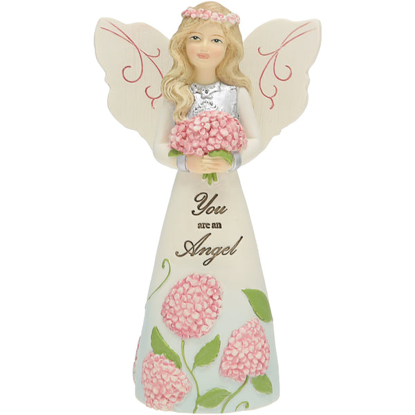 Pavilion Gift Company An Angel 5" Angel Holding Hydrangeas