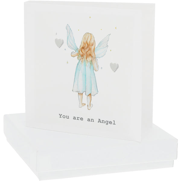 pavilion gift company An Angel 7mm Sterling Silver Heart Stud Earrings