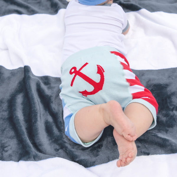 Pavilion Gift Company Anchor 6-12 Months Baby Shorts