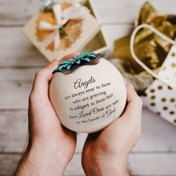 Pavilion Gift Company Angels Are Near 5" Round Tealight Candle Holder