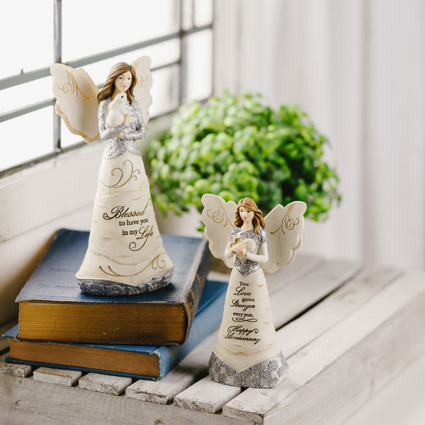 Pavilion Gift Company Anniversary 6" Angel Holding Heart